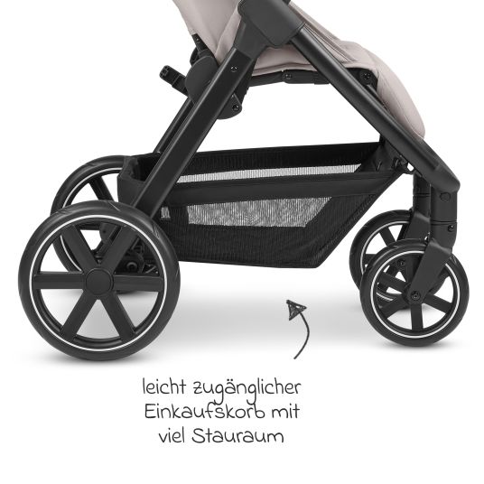 ABC Design Buggy & Sportwagen Avus inkl. Reboarder Pearl Pro 2 - mit Einhand-Faltung und höhenverstellbarem Schieber (bis 25 kg belastbar) - Powder