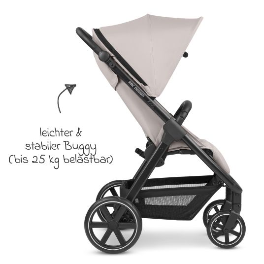 ABC Design Buggy & Sportwagen Avus inkl. Reboarder Pearl Pro 2 - mit Einhand-Faltung und höhenverstellbarem Schieber (bis 25 kg belastbar) - Powder