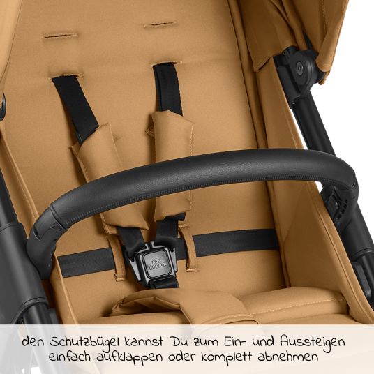 ABC Design Buggy & Sportwagen Avus mit Einhand-Faltung und höhenverstellbarem Schieber (bis 25 kg belastbar) - Honey