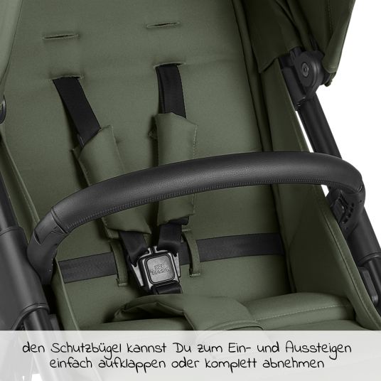ABC Design Buggy & Sportwagen Avus mit Einhand-Faltung und höhenverstellbarem Schieber (bis 25 kg belastbar) - Olive