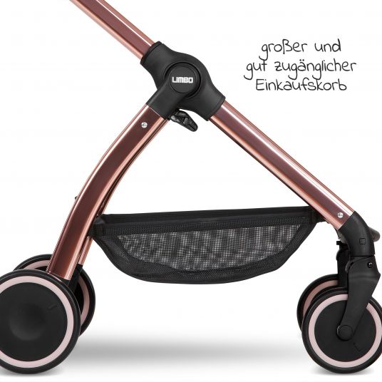 ABC Design Limbo Buggy & Stroller - Diamond Edition - Rose Gold