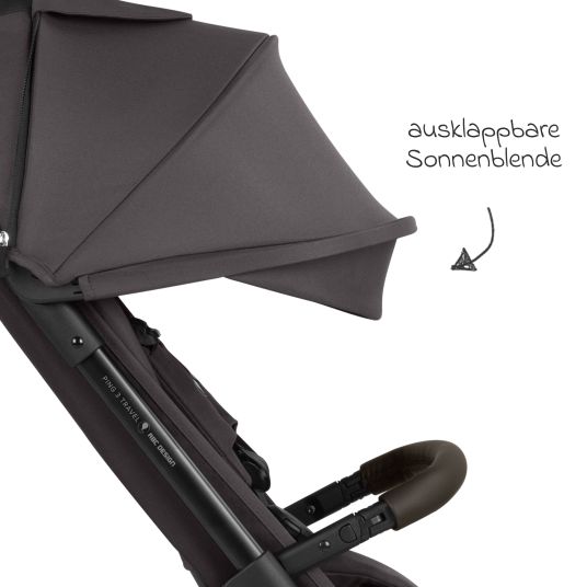 ABC Design Buggy & pushchair Ping 3 Travel up to 22 kg with flat reclining position incl. carrycot & shoulder strap - Falcon