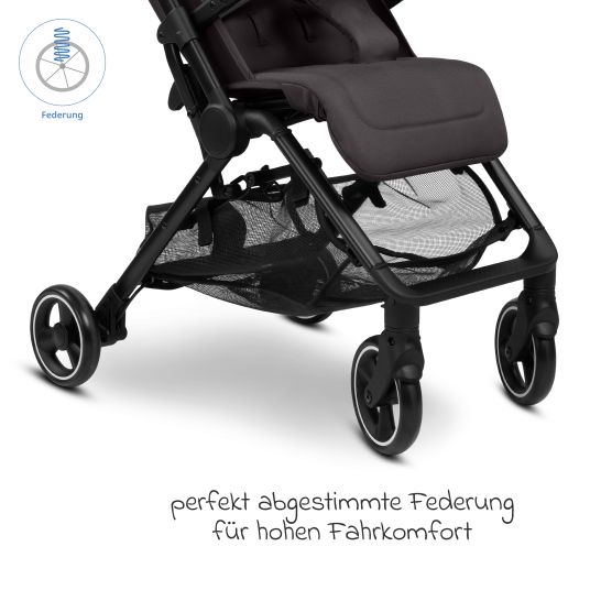 ABC Design Buggy & pushchair Ping 3 Travel up to 22 kg with flat reclining position incl. carrycot & shoulder strap - Falcon