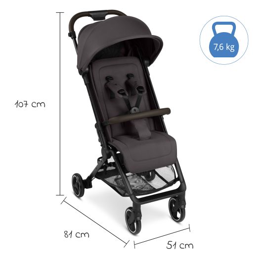 ABC Design Buggy & pushchair Ping 3 Travel up to 22 kg with flat reclining position incl. carrycot & shoulder strap - Falcon