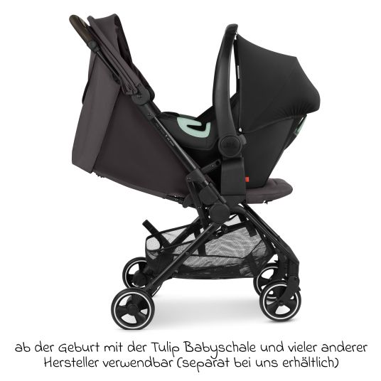 ABC Design Buggy & pushchair Ping 3 Travel up to 22 kg with flat reclining position incl. carrycot & shoulder strap - Falcon