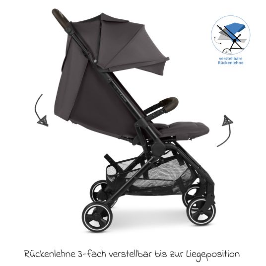 ABC Design Buggy & pushchair Ping 3 Travel up to 22 kg with flat reclining position incl. carrycot & shoulder strap - Falcon