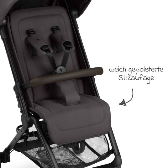 ABC Design Buggy & pushchair Ping 3 Travel up to 22 kg with flat reclining position incl. carrycot & shoulder strap - Falcon