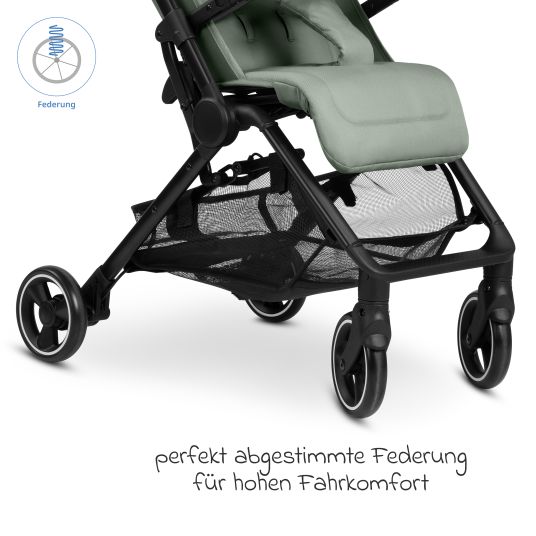 ABC Design Buggy & pushchair Ping 3 Travel up to 22 kg with flat reclining position incl. carrycot & shoulder strap - Pine