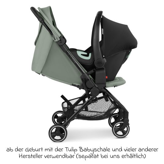 ABC Design Buggy & pushchair Ping 3 Travel up to 22 kg with flat reclining position incl. carrycot & shoulder strap - Pine