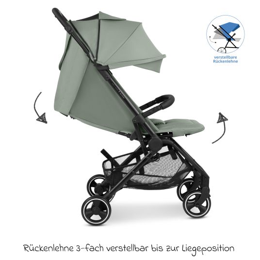 ABC Design Buggy & pushchair Ping 3 Travel up to 22 kg with flat reclining position incl. carrycot & shoulder strap - Pine