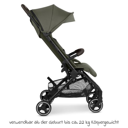 ABC Design Buggy & pushchair Ping 3 Travel up to 22 kg with flat reclining position incl. carrycot & shoulder strap - Pure - Avocado