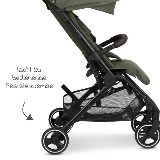 ABC Design Buggy & pushchair Ping 3 Travel up to 22 kg with flat reclining position incl. carrycot & shoulder strap - Pure - Avocado