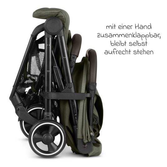 ABC Design Buggy & pushchair Ping 3 Travel up to 22 kg with flat reclining position incl. carrycot & shoulder strap - Pure - Avocado