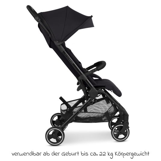 ABC Design Buggy & pushchair Ping 3 Travel up to 22 kg with flat reclining position incl. carrycot & shoulder strap - Pure - Coal