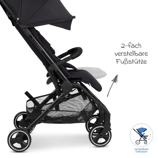 ABC Design Buggy & pushchair Ping 3 Travel up to 22 kg with flat reclining position incl. carrycot & shoulder strap - Pure - Coal