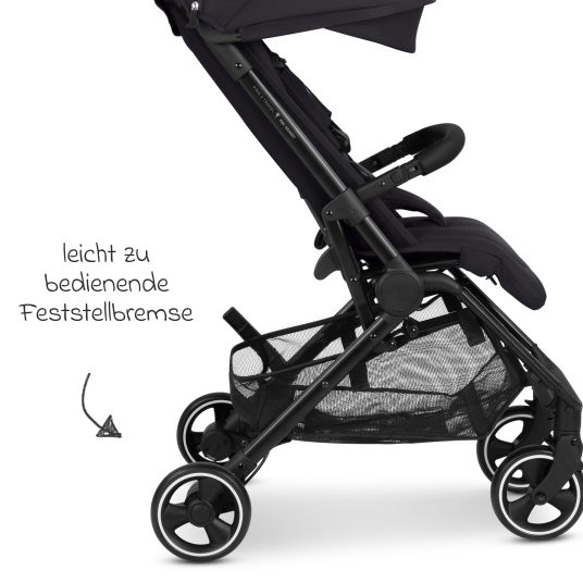 ABC Design Buggy & pushchair Ping 3 Travel up to 22 kg with flat reclining position incl. carrycot & shoulder strap - Pure - Coal