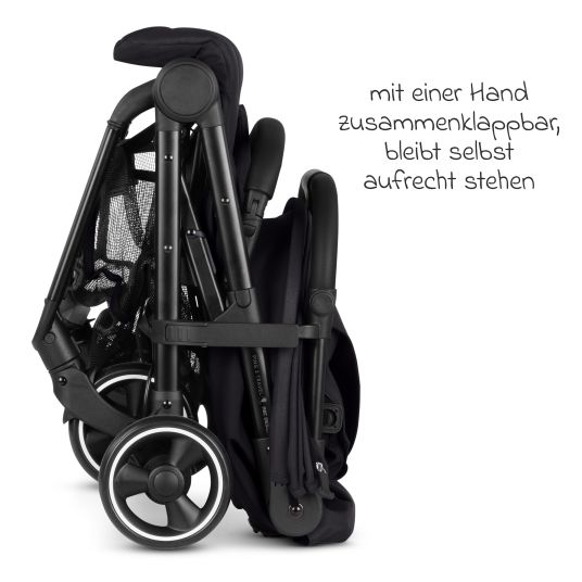 ABC Design Buggy & pushchair Ping 3 Travel up to 22 kg with flat reclining position incl. carrycot & shoulder strap - Pure - Coal