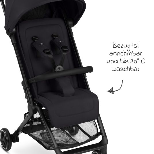 ABC Design Buggy & pushchair Ping 3 Travel up to 22 kg with flat reclining position incl. carrycot & shoulder strap - Pure - Coal