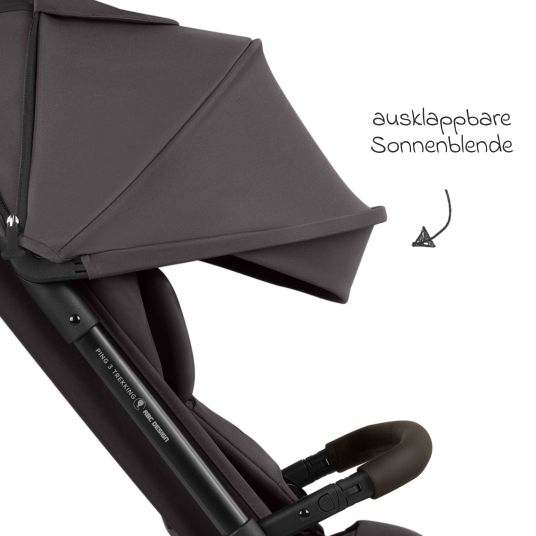 ABC Design Buggy & pushchair Ping 3 Trekking up to 22 kg with flat reclining position incl. seat insert, carry bag & shoulder strap - Falcon