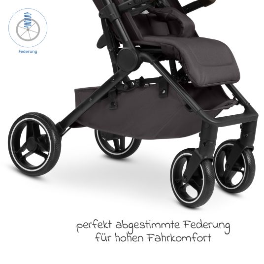 ABC Design Buggy & pushchair Ping 3 Trekking up to 22 kg with flat reclining position incl. seat insert, carry bag & shoulder strap - Falcon