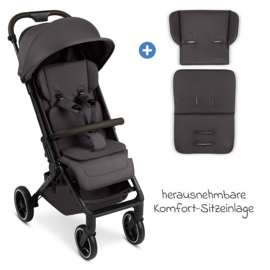 ABC Design Buggy & pushchair Ping 3 Trekking up to 22 kg with flat reclining position incl. seat insert, carry bag & shoulder strap - Falcon