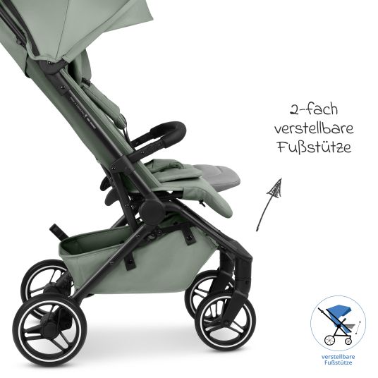 ABC Design Buggy & pushchair Ping 3 Trekking up to 22 kg with flat reclining position incl. seat insert, carry bag & shoulder strap - Pine