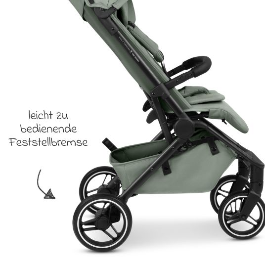 ABC Design Buggy & pushchair Ping 3 Trekking up to 22 kg with flat reclining position incl. seat insert, carry bag & shoulder strap - Pine