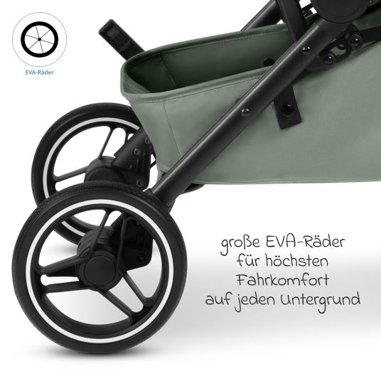 ABC Design Buggy & pushchair Ping 3 Trekking up to 22 kg with flat reclining position incl. seat insert, carry bag & shoulder strap - Pine