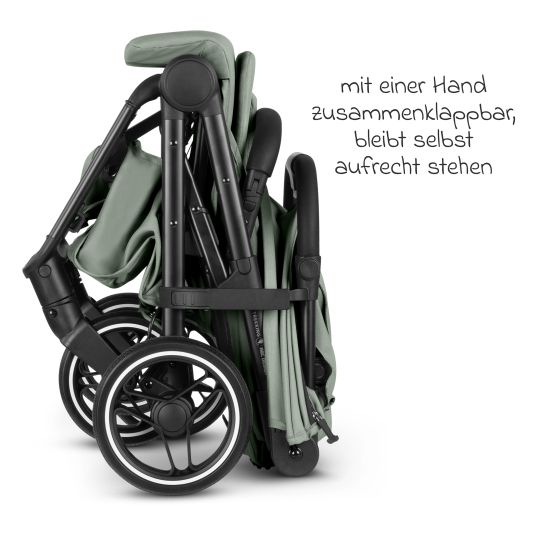 ABC Design Buggy & pushchair Ping 3 Trekking up to 22 kg with flat reclining position incl. seat insert, carry bag & shoulder strap - Pine