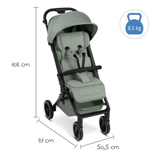 ABC Design Buggy & pushchair Ping 3 Trekking up to 22 kg with flat reclining position incl. seat insert, carry bag & shoulder strap - Pine