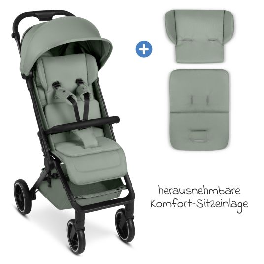 ABC Design Buggy & pushchair Ping 3 Trekking up to 22 kg with flat reclining position incl. seat insert, carry bag & shoulder strap - Pine