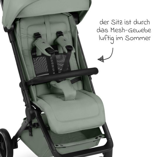 ABC Design Buggy & pushchair Ping 3 Trekking up to 22 kg with flat reclining position incl. seat insert, carry bag & shoulder strap - Pine