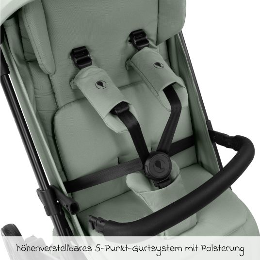 ABC Design Buggy & pushchair Ping 3 Trekking up to 22 kg with flat reclining position incl. seat insert, carry bag & shoulder strap - Pine