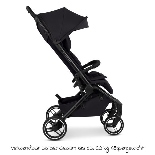 ABC Design Buggy & pushchair Ping 3 Trekking up to 22 kg with flat reclining position incl. seat insert, carrycot & shoulder strap - Pure - Coal