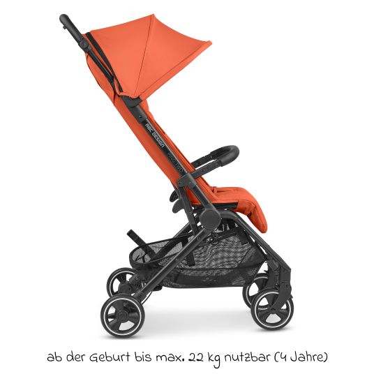 ABC Design Buggy & Sportwagen Ping Two inkl. Reboarder Pearl Pro 2 - mit flacher Liegeposition, Transporttasche & Tragegurt - Classic Edition - Carrot