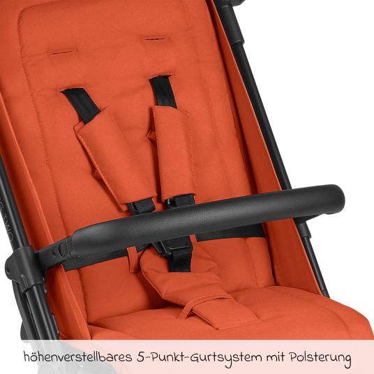 ABC Design Buggy & pushchair Ping Two incl. Reboarder Pearl Pro 2 - with flat reclining position, carrycot & shoulder strap - Classic Edition - Carrot