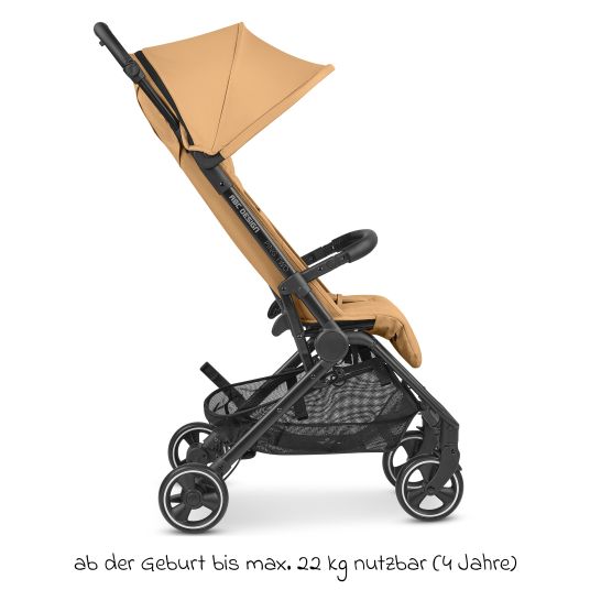 ABC Design Buggy & Sportwagen Ping Two inkl. Reboarder Pearl Pro 2 - mit flacher Liegeposition, Transporttasche & Tragegurt - Classic Edition - Honey