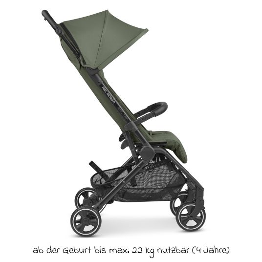 ABC Design Buggy & pushchair Ping Two incl. Reboarder Pearl Pro 2 - with flat reclining position, carrycot & shoulder strap - Classic Edition - Olive