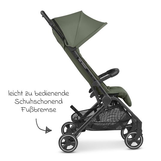 ABC Design Buggy & pushchair Ping Two incl. Reboarder Pearl Pro 2 - with flat reclining position, carrycot & shoulder strap - Classic Edition - Olive