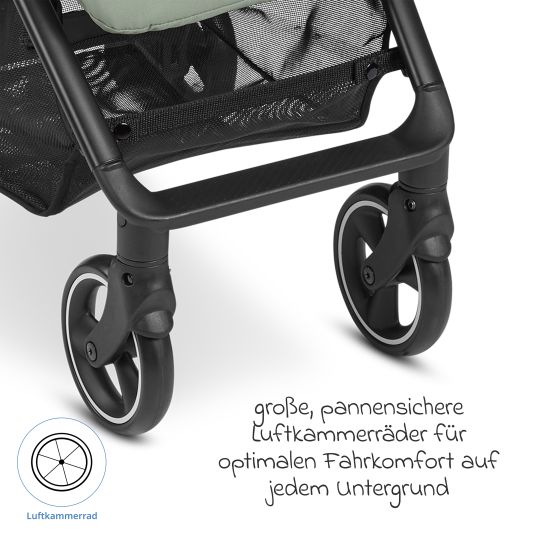 ABC Design Buggy & pushchair Ping Two incl. Reboarder Pearl Pro 2 - with flat reclining position, carrycot & shoulder strap - Classic Edition - Pine