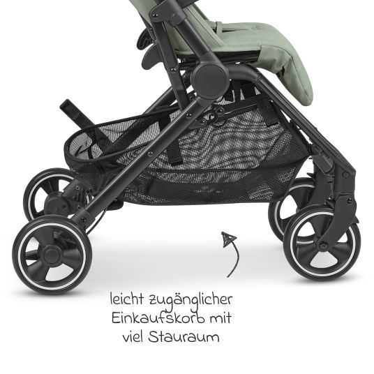 ABC Design Buggy & Sportwagen Ping Two inkl. Reboarder Pearl Pro 2 - mit flacher Liegeposition, Transporttasche & Tragegurt - Classic Edition - Pine