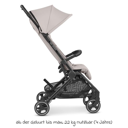 ABC Design Buggy & pushchair Ping Two incl. Reboarder Pearl Pro 2 - with flat reclining position, carrycot & shoulder strap - Classic Edition - Powder