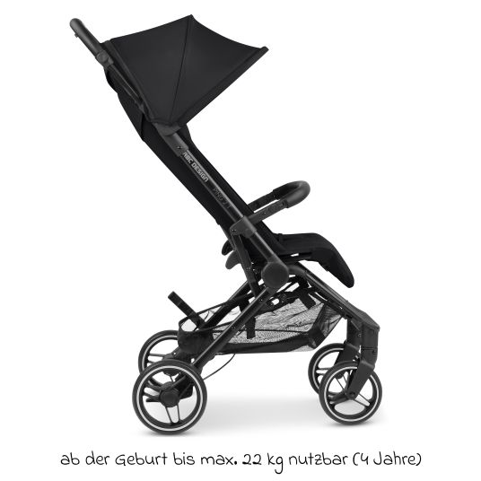 ABC Design Buggy & pushchair Ping Two Trekking incl. Reboarder Pearl Pro 2 - with flat reclining position, carrycot & shoulder strap - Ink