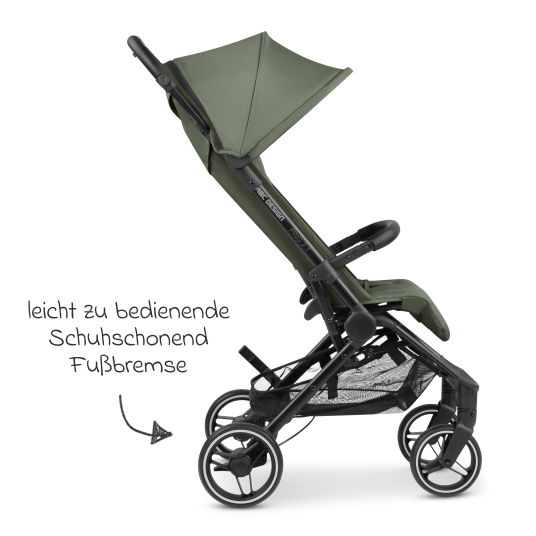 ABC Design Buggy & pushchair Ping Two Trekking incl. Reboarder Pearl Pro 2 - with flat reclining position, carrycot & shoulder strap - Olive