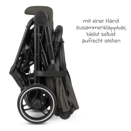 ABC Design Buggy & Sportwagen Ping Two Trekking mit flacher Liegeposition, Transporttasche und Tragegurt - Cloud