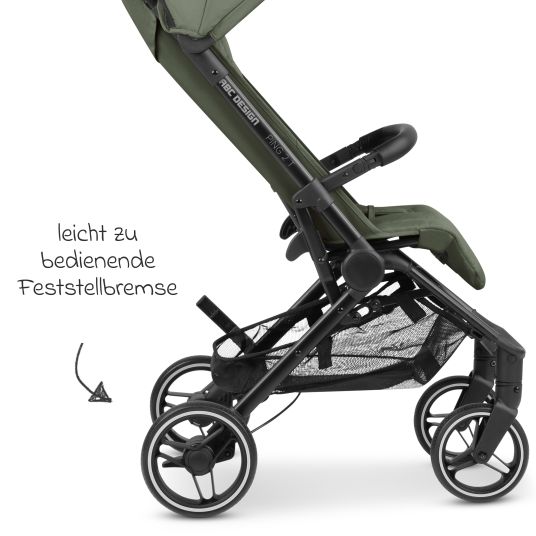 ABC Design Buggy & pushchair Ping Two Trekking with flat reclining position, carrycot and shoulder strap - Olive