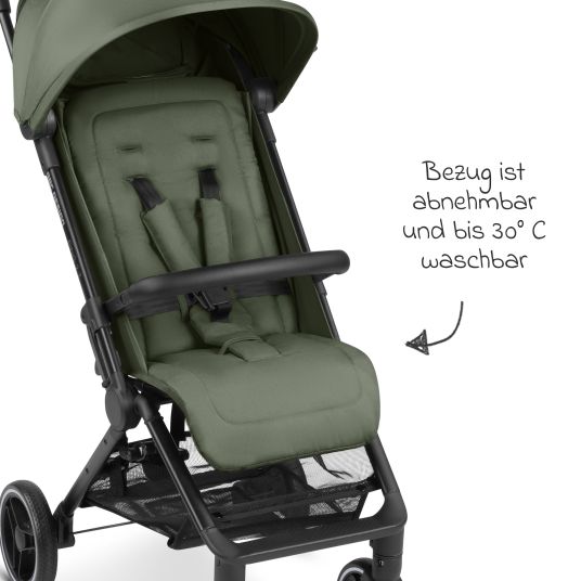 ABC Design Buggy & pushchair Ping Two Trekking with flat reclining position, carrycot and shoulder strap - Olive