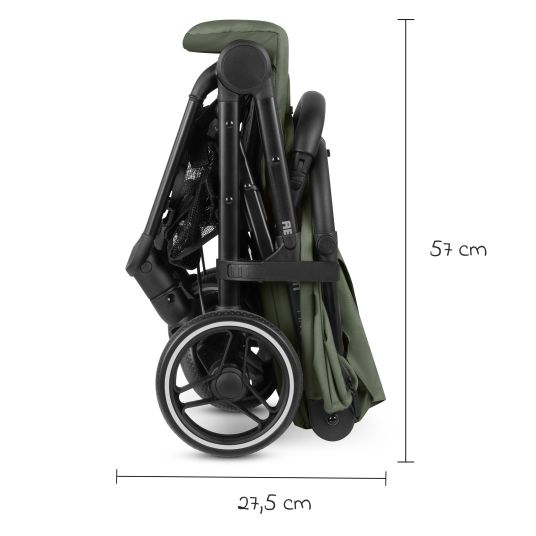 ABC Design Buggy & pushchair Ping Two Trekking with flat reclining position, carrycot and shoulder strap - Olive