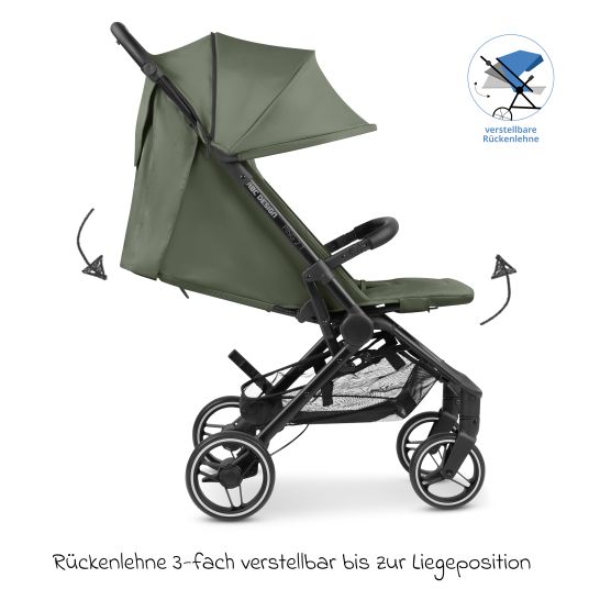 ABC Design Buggy & pushchair Ping Two Trekking with flat reclining position, carrycot and shoulder strap - Olive