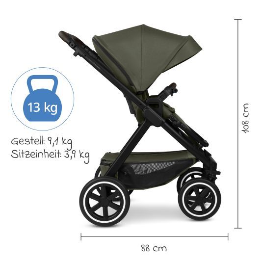 ABC Design Buggy & pushchair Samba 2 with sports seat (from approx. 9 months) - Pure - Avocado